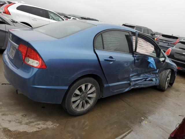 2HGFA16989H503501 - 2009 HONDA CIVIC EXL BLUE photo 3