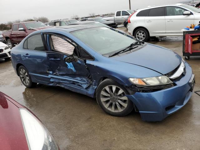 2HGFA16989H503501 - 2009 HONDA CIVIC EXL BLUE photo 4