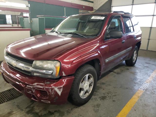 1GNDT13S742337942 - 2004 CHEVROLET TRAILBLAZE LS BURGUNDY photo 1