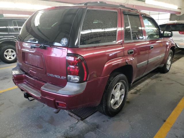 1GNDT13S742337942 - 2004 CHEVROLET TRAILBLAZE LS BURGUNDY photo 3