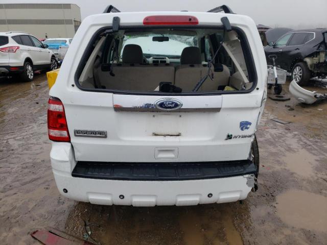 1FMCU49H08KA86973 - 2008 FORD ESCAPE HEV WHITE photo 6