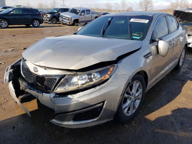 5XXGM4A79EG300406 - 2014 KIA OPTIMA LX SILVER photo 2