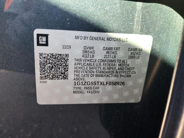 1G1ZG5STXLF058926 - 2020 CHEVROLET MALIBU RS 蓝色 照片 12