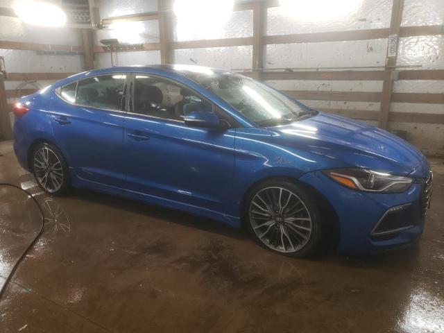 KMHD04LB2JU542566 - 2018 HYUNDAI ELANTRA SPORT BLUE photo 4