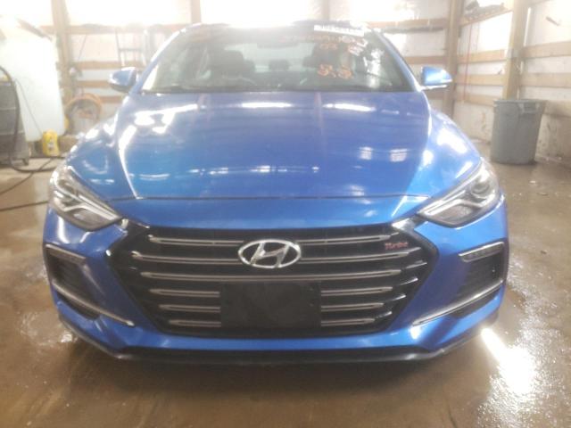 KMHD04LB2JU542566 - 2018 HYUNDAI ELANTRA SPORT BLUE photo 5