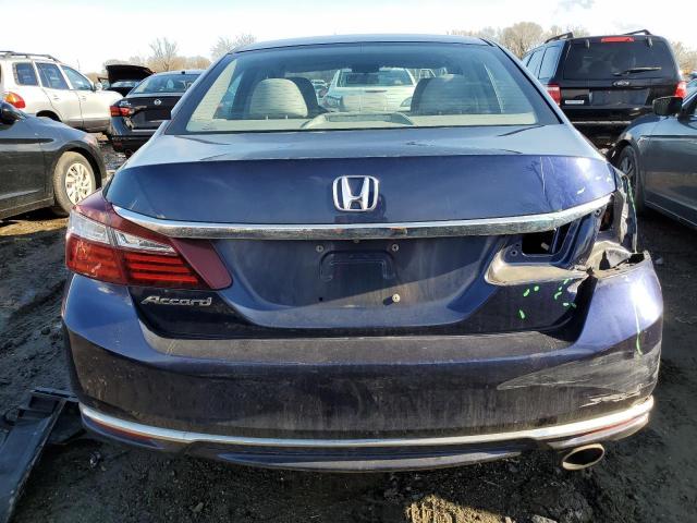 1HGCR2F3XHA237148 - 2017 HONDA ACCORD LX BLUE photo 6