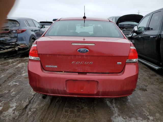 1FAHP3FN9AW205016 - 2010 FORD FOCUS SE RED photo 6