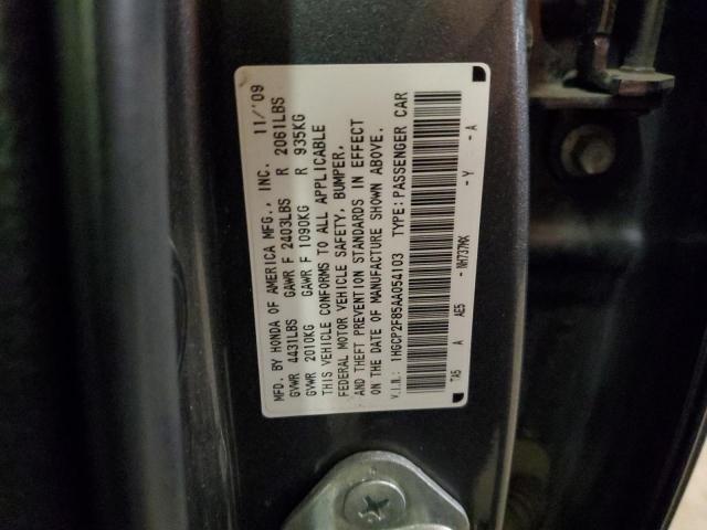 1HGCP2F85AA054103 - 2010 HONDA ACCORD EXL GRAY photo 12