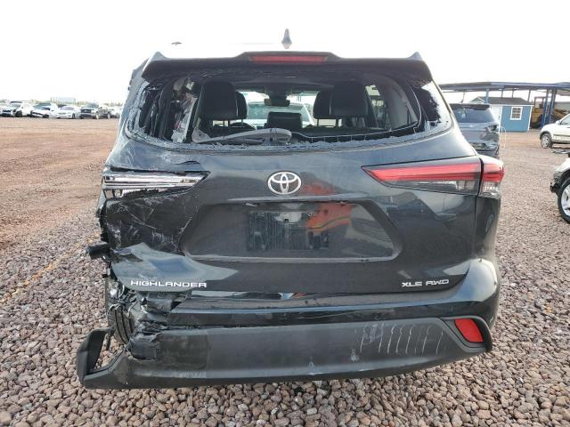 5TDHZRBH5MS533528 - 2021 TOYOTA HIGHLANDER XLE BLACK photo 6
