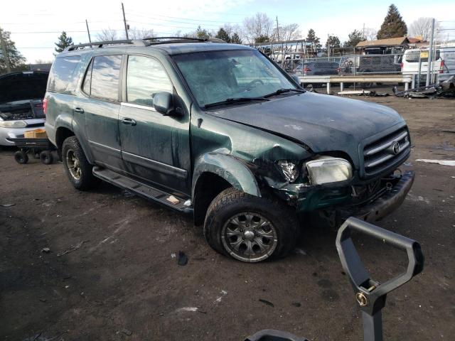 5TDBT48A71S029580 - 2001 TOYOTA SEQUOIA LIMITED GREEN photo 4