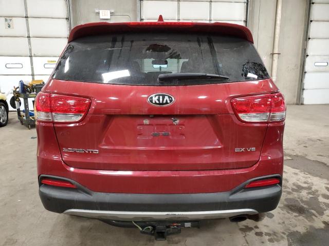 5XYPHDA5XGG075222 - 2016 KIA SORENTO EX RED photo 6