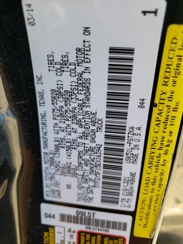 5TFGY5F15EX163942 - 2014 TOYOTA TUNDRA CREWMAX PLATINUM Qara foto 12