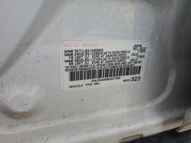 JA4JS4AX8BU027356 - 2011 MITSUBISHI OUTLANDER XLS WHITE photo 14