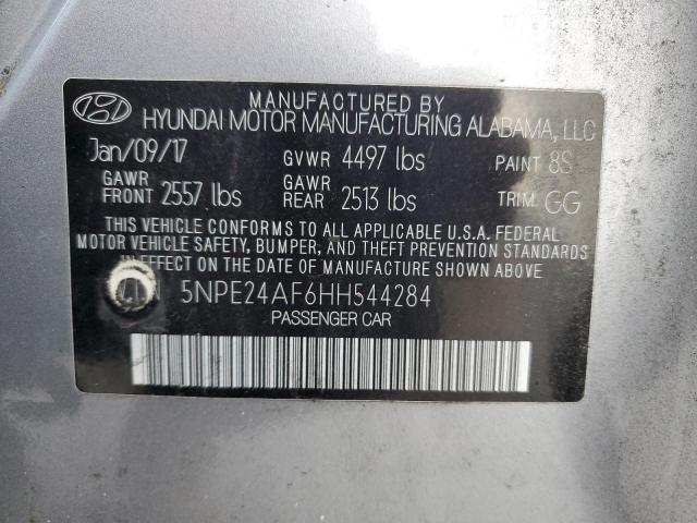 5NPE24AF6HH544284 - 2017 HYUNDAI SONATA SE BLUE photo 12