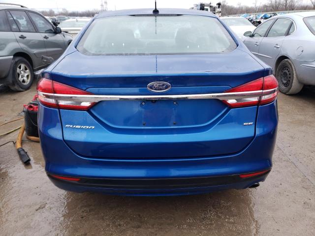 3FA6P0H76HR286915 - 2017 FORD FUSION SE BLUE photo 6