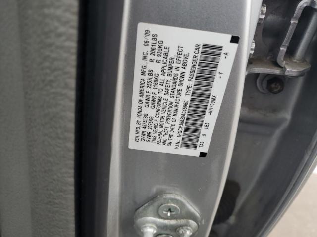 1HGCP36829A045960 - 2009 HONDA ACCORD EXL GRAY photo 12