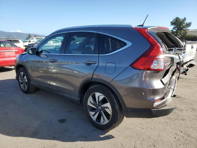 5J6RM4H9XGL067777 - 2016 HONDA CR-V TOURING GRAY photo 2