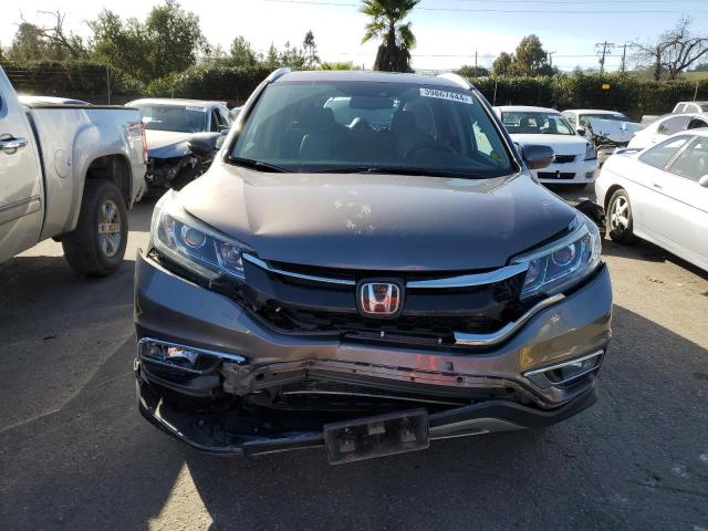 5J6RM4H9XGL067777 - 2016 HONDA CR-V TOURING GRAY photo 5