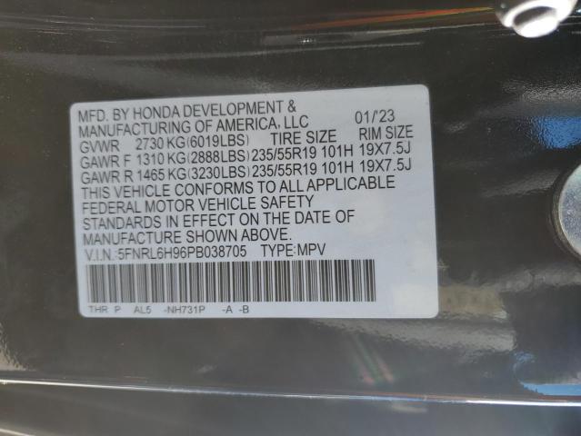 5FNRL6H96PB038705 - 2023 HONDA ODYSSEY ELITE Սև լուսանկար 13