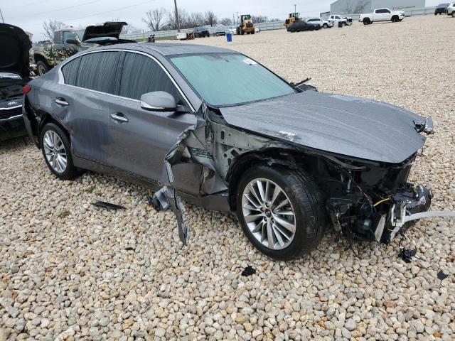 JN1EV7AP0JM362077 - 2018 INFINITI Q50 LUXE GRAY photo 4