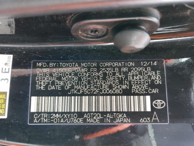 JTKJF5C72FJ006080 - 2015 TOYOTA SCION TC ORANGE photo 12