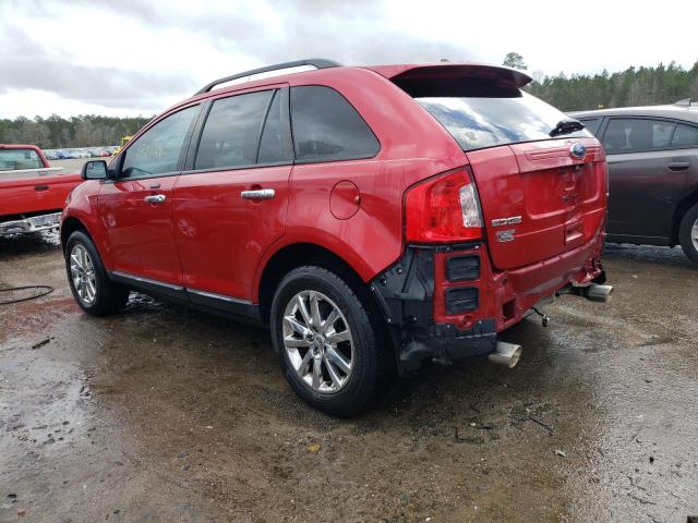 2FMDK3JC0BBB40391 - 2011 FORD EDGE SEL RED photo 2