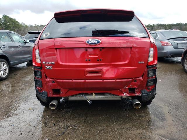 2FMDK3JC0BBB40391 - 2011 FORD EDGE SEL RED photo 6