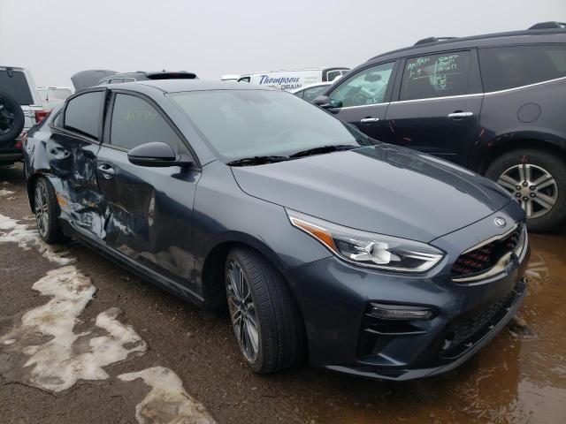 3KPF44AC4ME354891 - 2021 KIA FORTE GT GRAY photo 4