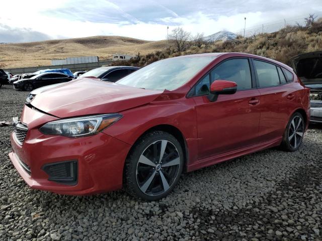 4S3GTAL62J1741340 - 2018 SUBARU IMPREZA SPORT RED photo 1