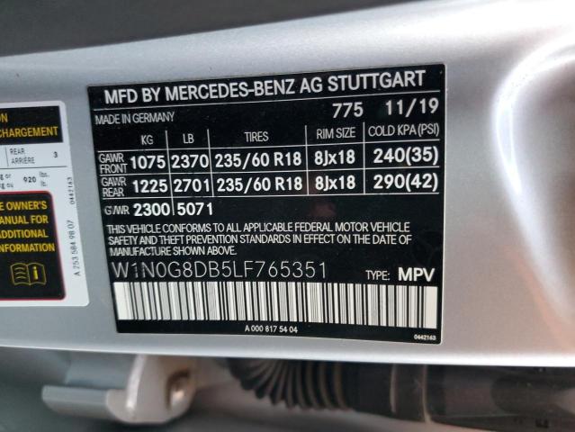 W1N0G8DB5LF765351 - 2020 MERCEDES-BENZ GLC 300 SILVER photo 14