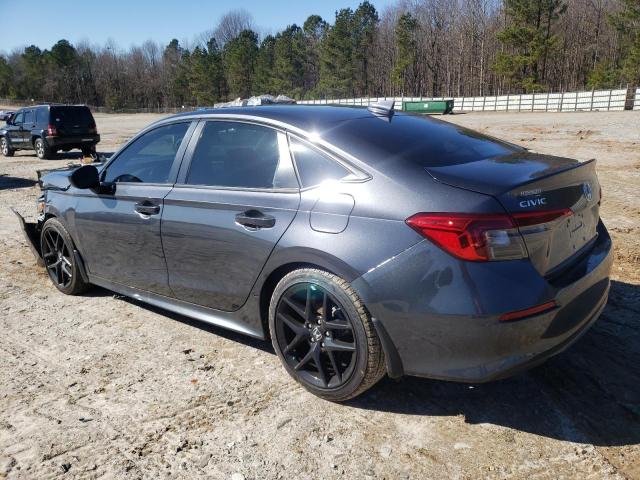 2HGFE2F51NH597738 - 2022 HONDA CIVIC SPORT GRAY photo 2