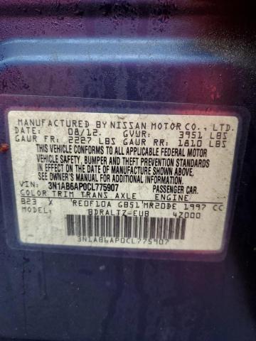 3N1AB6AP0CL775907 - 2012 NISSAN SENTRA 2.0 BLUE photo 13