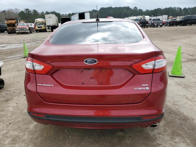 3FA6P0LU7FR107887 - 2015 FORD FUSION SE HYBRID RED photo 6