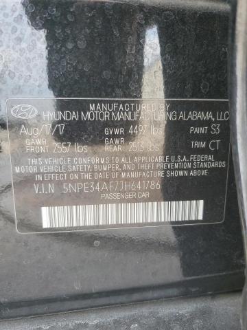 5NPE34AF7JH641786 - 2018 HYUNDAI SONATA SPORT BLACK photo 12