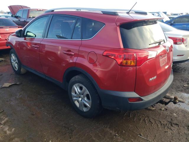 2T3BFREV5DW031682 - 2013 TOYOTA RAV4 LE RED photo 2