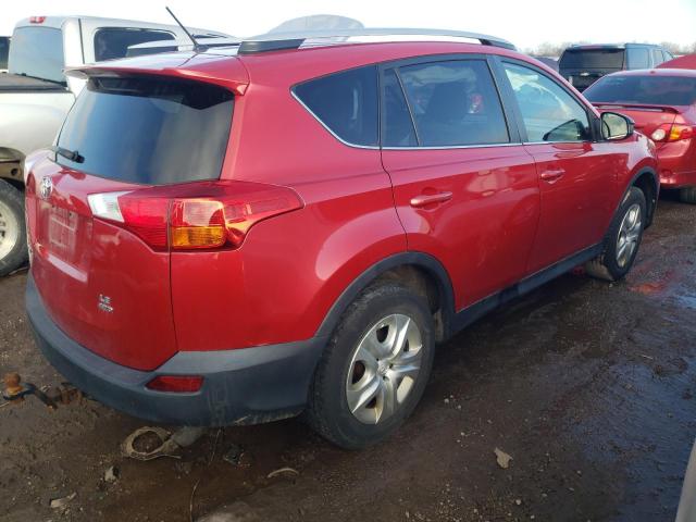 2T3BFREV5DW031682 - 2013 TOYOTA RAV4 LE RED photo 3