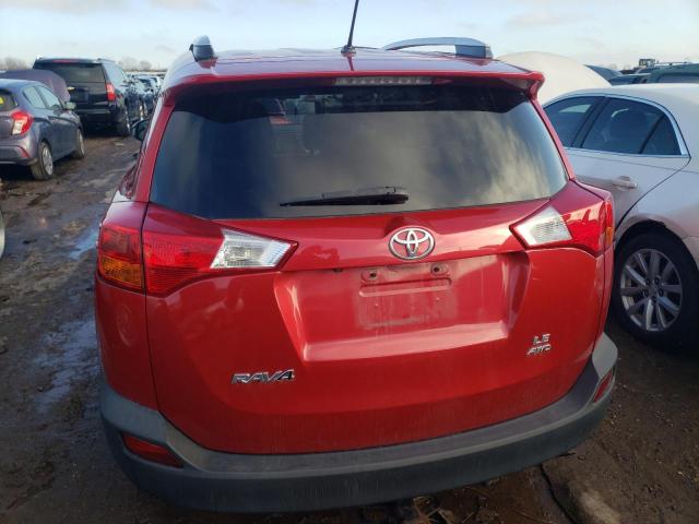 2T3BFREV5DW031682 - 2013 TOYOTA RAV4 LE RED photo 6