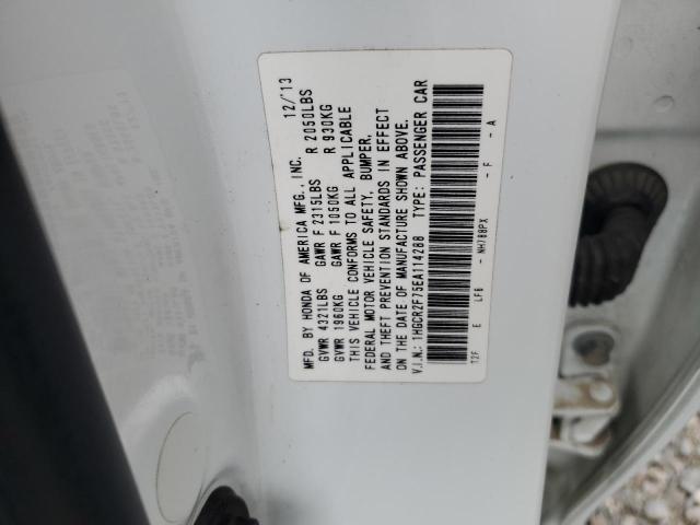 1HGCR2F75EA114288 - 2014 HONDA ACCORD EX WHITE photo 12