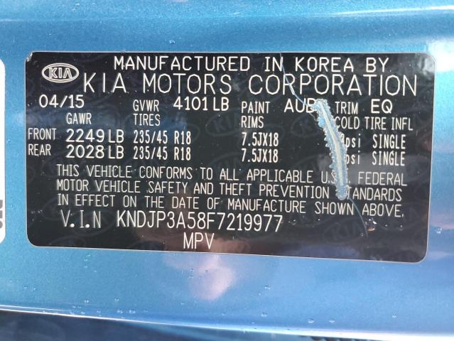 KNDJP3A58F7219977 - 2015 KIA SOUL + BLUE photo 12