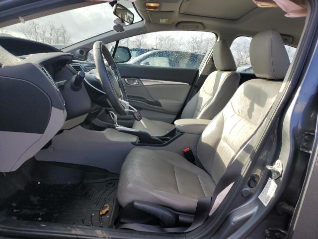 19XFB2F98DE275375 - 2013 HONDA CIVIC EXL Մոխրագույն լուսանկար 7