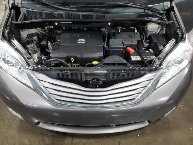 5TDYK3DCXDS377845 - 2013 TOYOTA SIENNA XLE GRAY photo 12