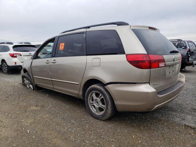 5TDBA22C74S019298 - 2004 TOYOTA SIENNA XLE BEIGE photo 2