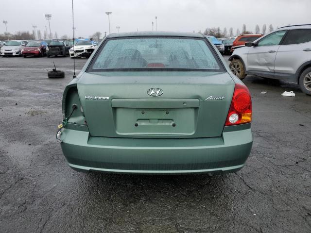 KMHCG45C75U615272 - 2005 HYUNDAI ACCENT GL GREEN photo 6