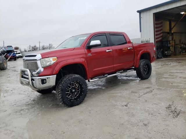 5TFAW5F10EX342823 - 2014 TOYOTA TUNDRA CREWMAX PLATINUM RED photo 1