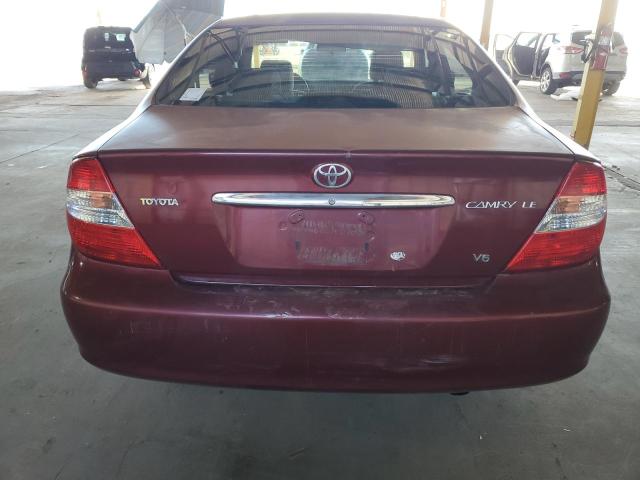 4T1BF32K82U032547 - 2002 TOYOTA CAMRY LE MAROON photo 6