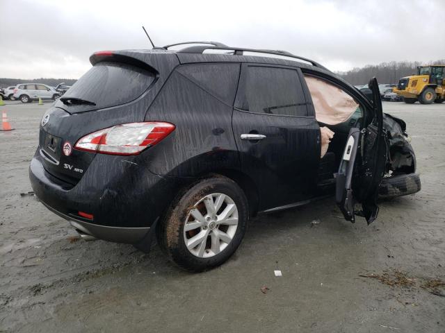 JN8AZ1MW0BW161516 - 2011 NISSAN MURANO S BLACK photo 3