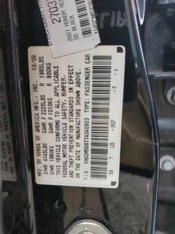 1HGCM56877A040903 - 2007 HONDA ACCORD EX BLACK photo 13