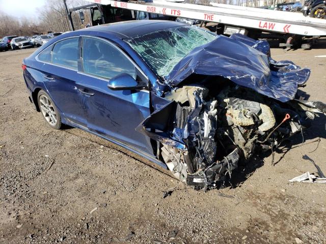 5NPE34AB9KH784401 - 2019 HYUNDAI SONATA LIMITED TURBO BLUE photo 4