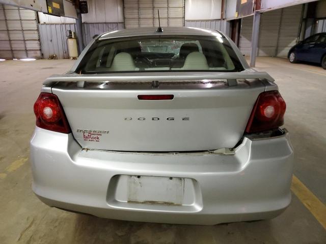 1C3CDZCB3CN153583 - 2012 DODGE AVENGER SXT SILVER photo 6