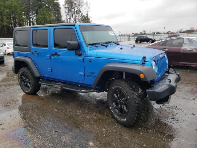 1C4BJWDG4FL508740 - 2015 JEEP WRANGLER U SPORT BLUE photo 4